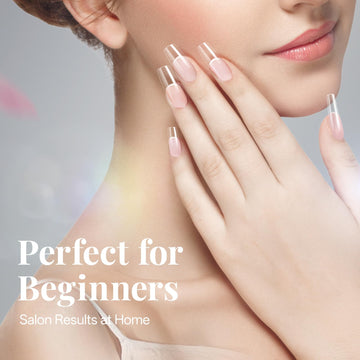 Krofaue puntas de uñas listas para lijado y decoración.