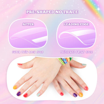 Krofaue Uñas falsas para manualidades en casa, ideal para fiestas y regalos.