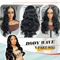 KRSI V-Part Wig copa malla aireada con ajuste cómodo