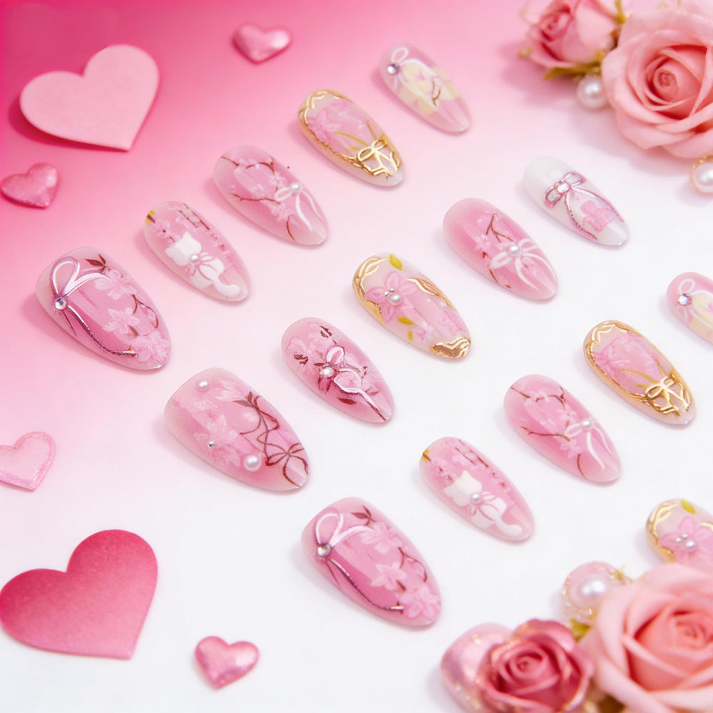 KRTBKR diseño floral primavera para uñas de moda