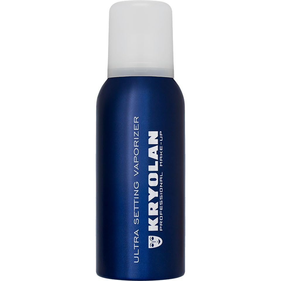 Kryolan Vaporisateur Ultra Fixation – bouteille bleue pour fixation rapide et durable du maquillage