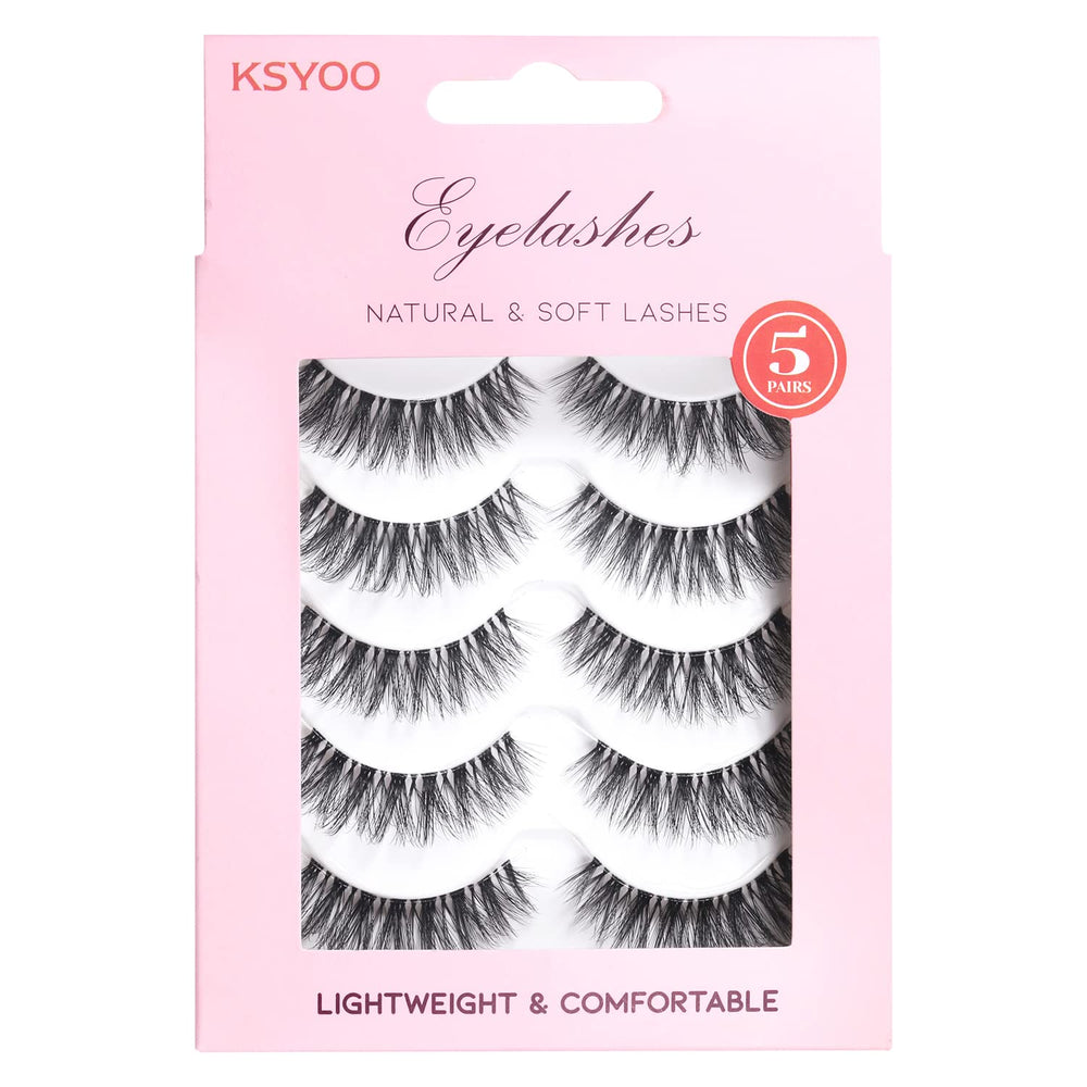 Pestañas KSYOO efecto extensiones para apariencia de pestañas largas sin maquillaje.