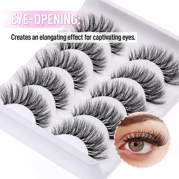 Pestañas KSYOO volumen 3D para textura esponjosa y rica.