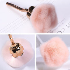 Pincel rosa suave de KuAoyoja para uñas y maquillaje