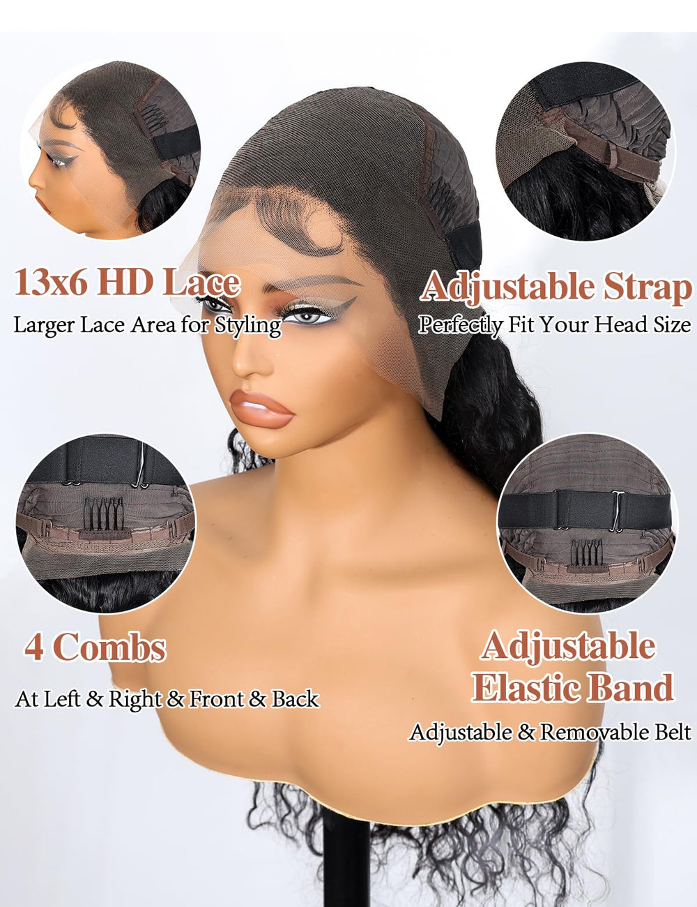 Kucmir cabello color natural listo para peinado diario