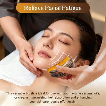 KUHEE cepillo linfático facial, cerdas suaves y duraderas aplican presión adecuada.