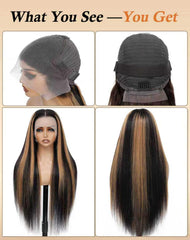KUKIM cabello humano 13x6 ombre, longitud real y natural.