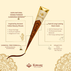 Kumari Kulture henna color tono marrón rojizo para acabado natural