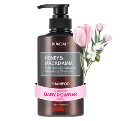KUNDAL Honey & Macadamia Champú, botella, limpieza suave y brillo para el cabello