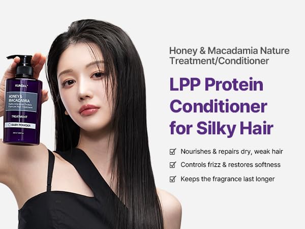 KUNDAL miel y macadamia: proteína de queratina para cabello suave