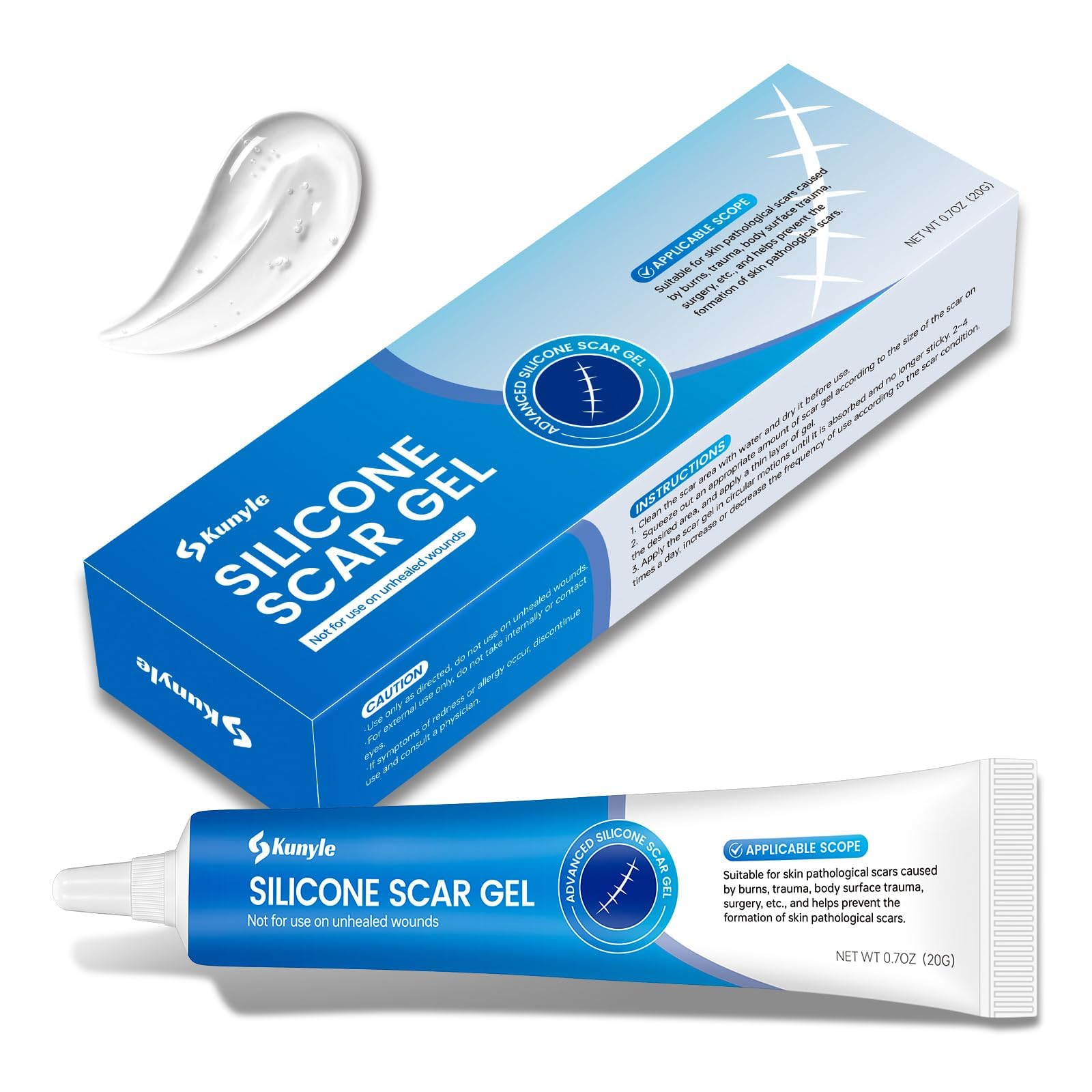 Kunyle gel cicatriz: bote de 20 g para tratar diversas cicatrices.