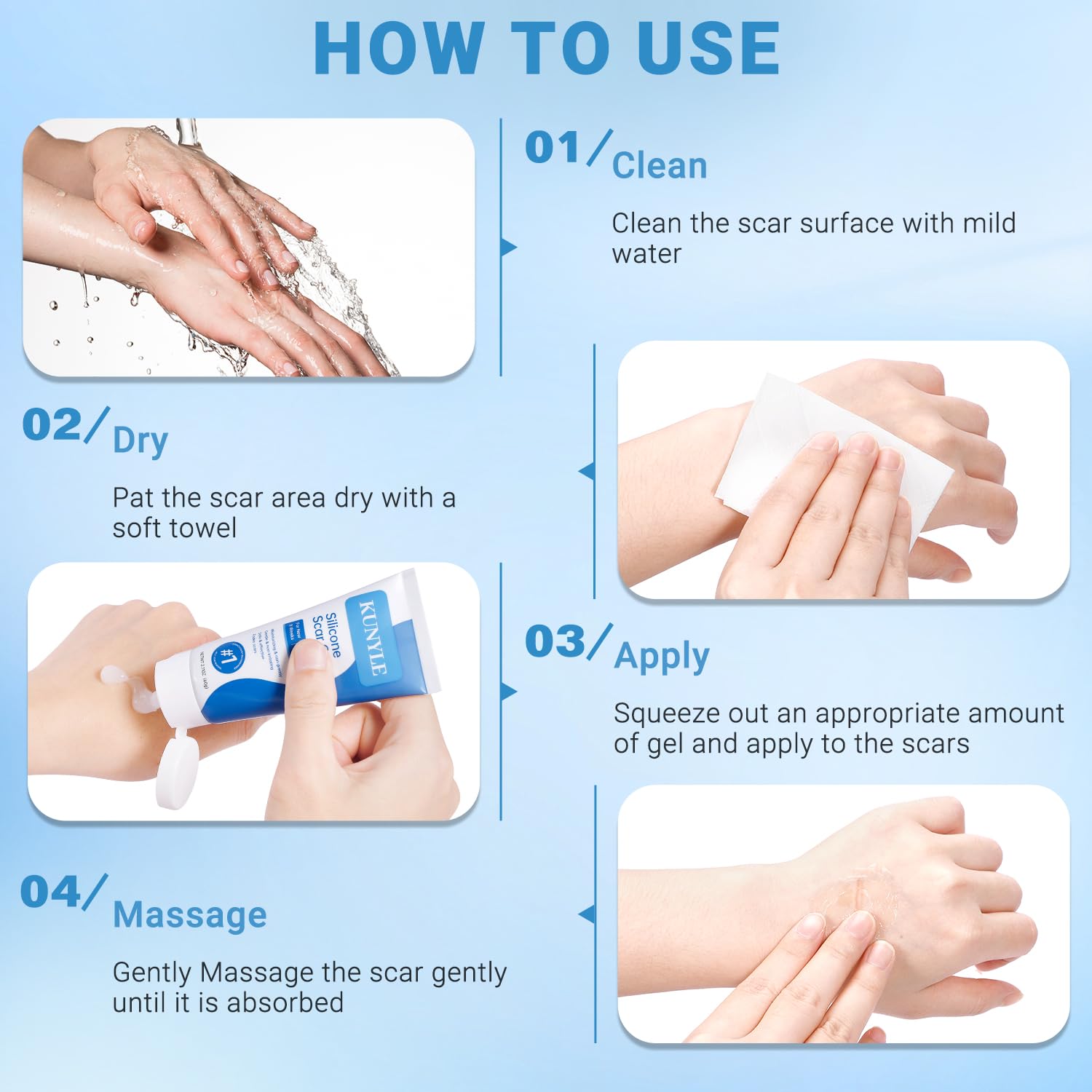 Kunyle Gel de Silicona: uso facial y corporal.