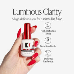 Aplicación de la capa superior de gel KUPA GelFinity para un acabado liso y brillante.