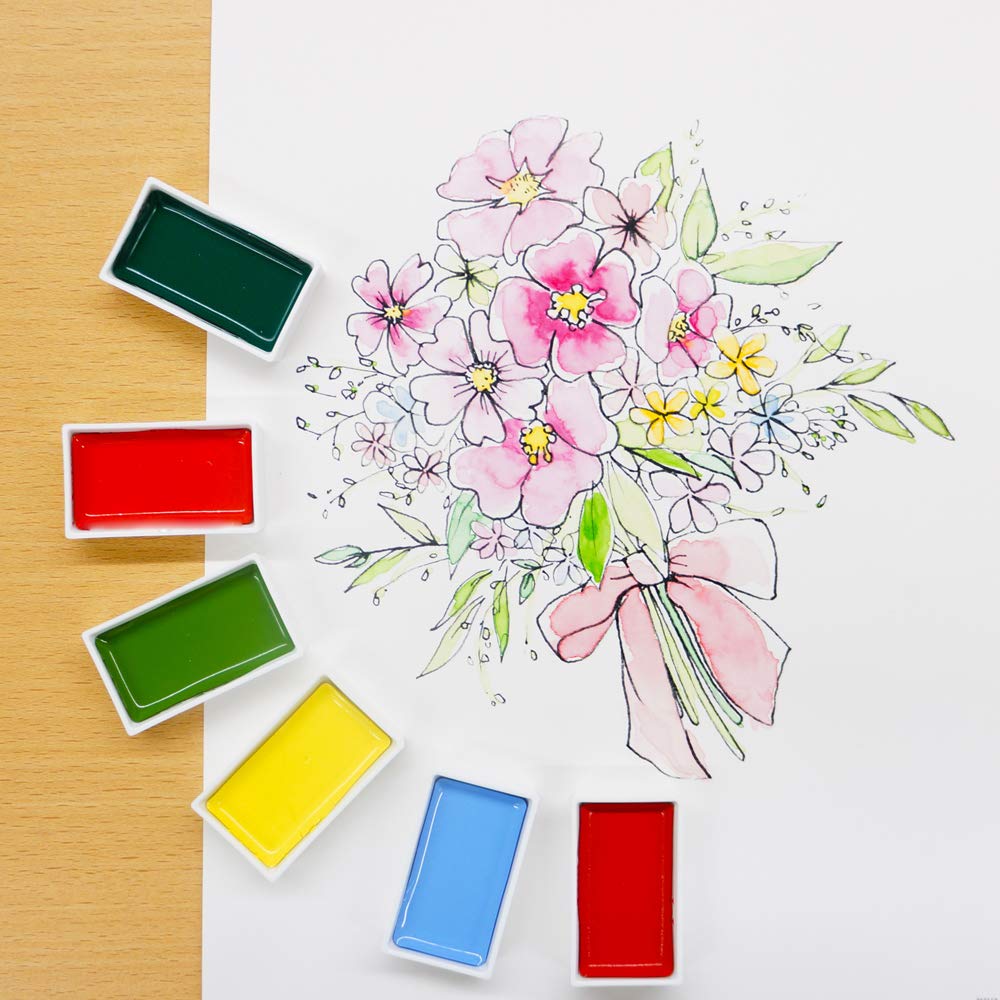 Kuretake GANSAI TAMBI: empaque elegante y sostenible para regalar.