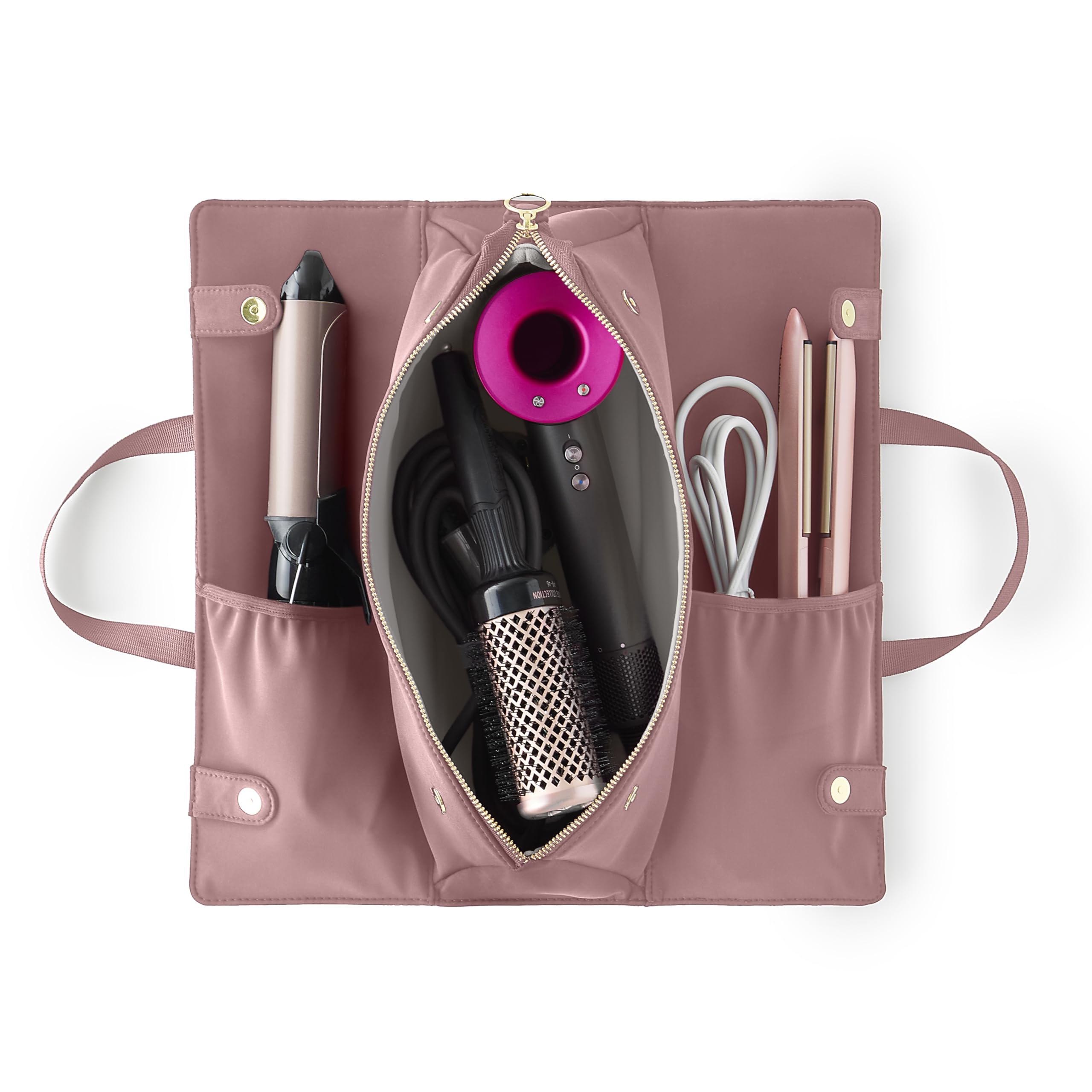KUSSHI bolsa para herramientas de peinado exterior, protección y estilo.