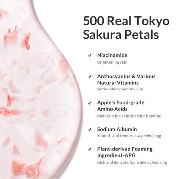 Kustie Real Sakura Petal Drop close-up showing edible-grade petals for luxurious bath.
