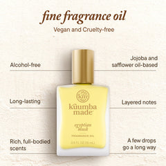 Kuumba Made Textura aceite mus egipcio, sensación sedosa sobre la piel.