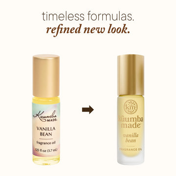 Kuumba Made Vanilla Bean roller for easy on-the-go fragrance touch ups.