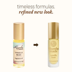 Kuumba Made Vanilla Bean roller for easy on-the-go fragrance touch ups.