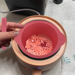 KVZVK revestimiento de silicona para cera rosa, calor uniforme para derretir cera.
