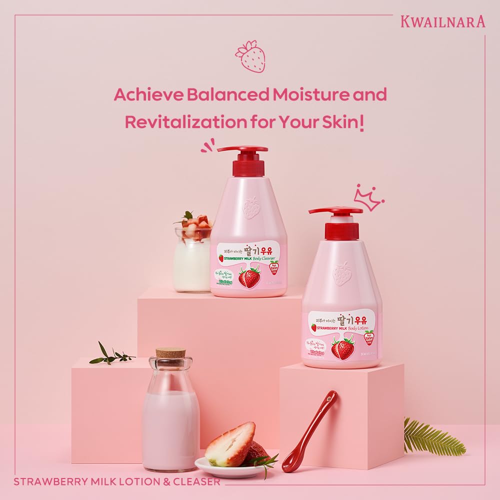 Kwailnara exfoliación fresa extracto, textura suave que exfolia la piel.