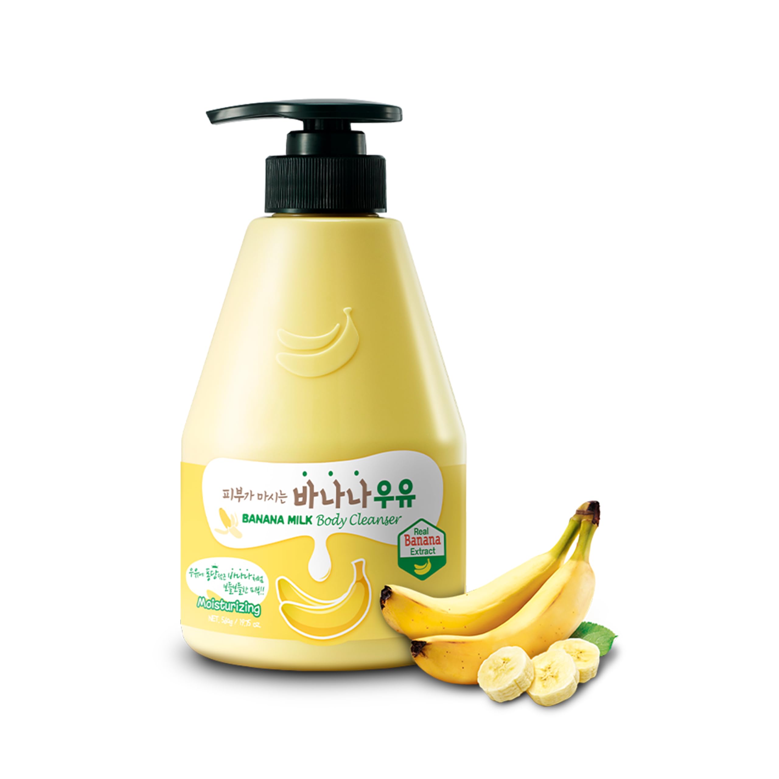 Kwailnara gel de ducha leche de plátano, textura cremosa para piel suave.
