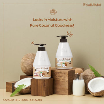 Kwailnara Loción corporal Leche Coco: textura suave y de rápida absorción.