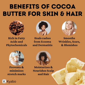 Aroma cacao de Kyabo mantiene frescura, perfecto para repostería y cosmética casera.