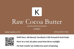 Textura cremosa Kyabo manteca cacao, ideal para lociones y bálsamos caseros.