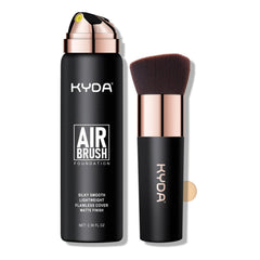 KYDA AirBrush Foundation Spray muestra cobertura impecable con acabado suave.
