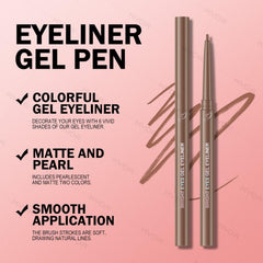 KYDA delineador gel marron claro muestra en piel color vibrante y uniforme