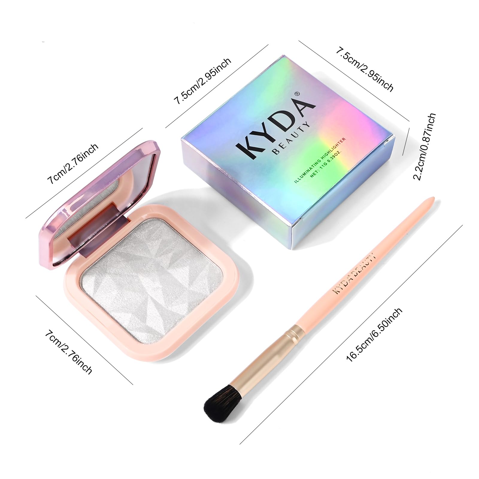 KYDA empaque compacto portátil perfecto para retoques en movimiento