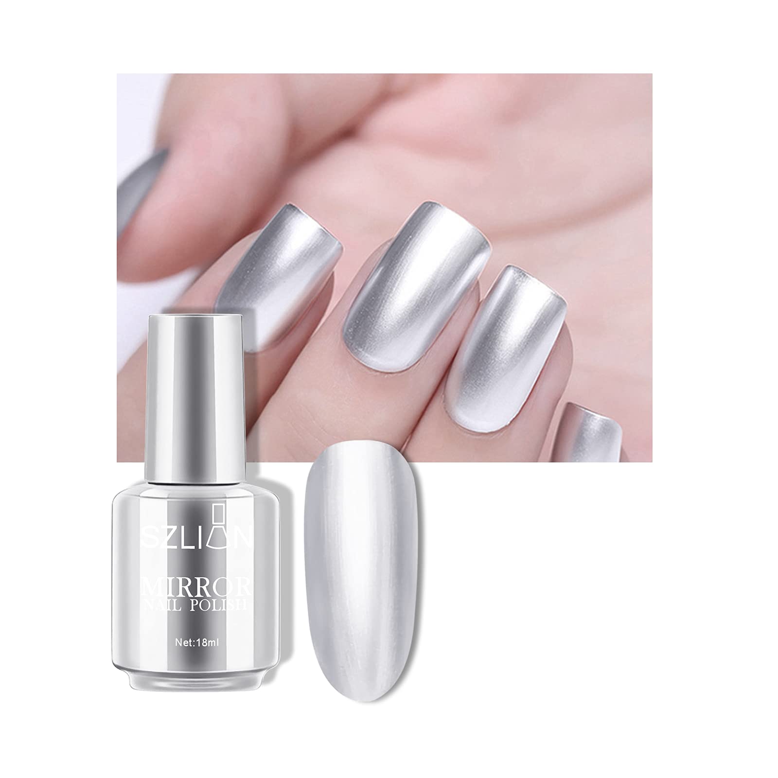 KYDA Esmalte Espejo Oro con brillo reflectante para uñas.