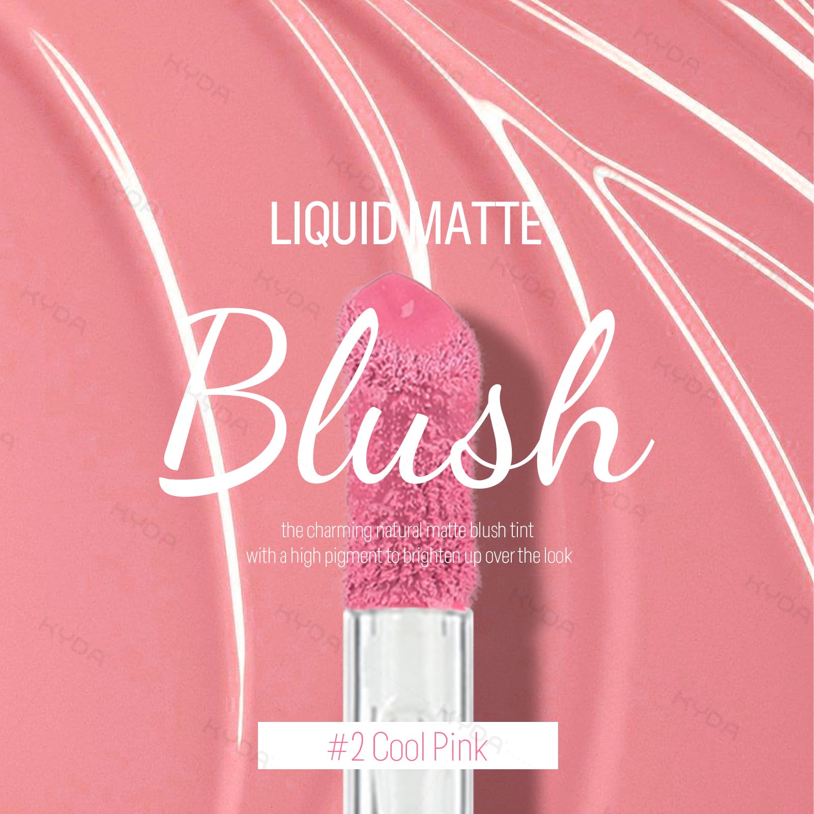 KYDA Rubor líquido tono-rosado-mate: tono rosado mate para un look diario.