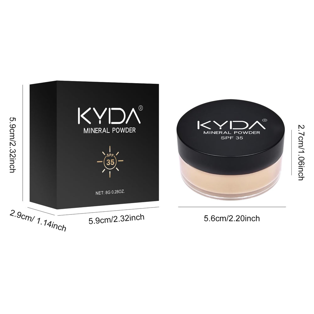 KYDA Mineral Powder Foundation: efecto base natural para un look radiante.
