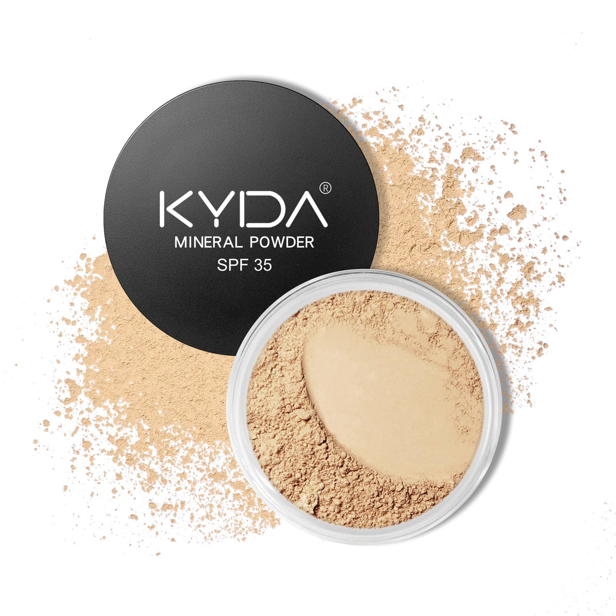KYDA Mineral Powder Foundation: la tapa es práctica para transportar y dosificar el polvo.