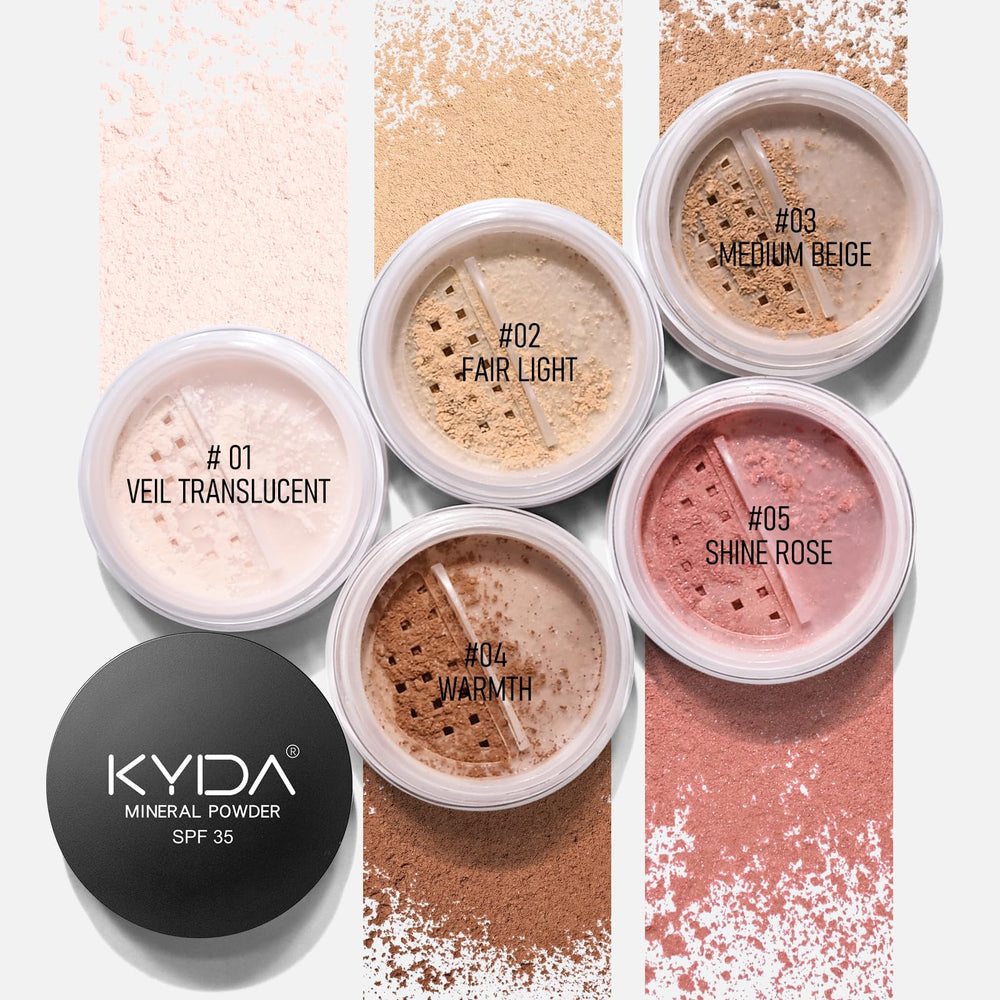 KYDA Mineral Powder Foundation: textura de polvo ultrafino que se funde en la piel.