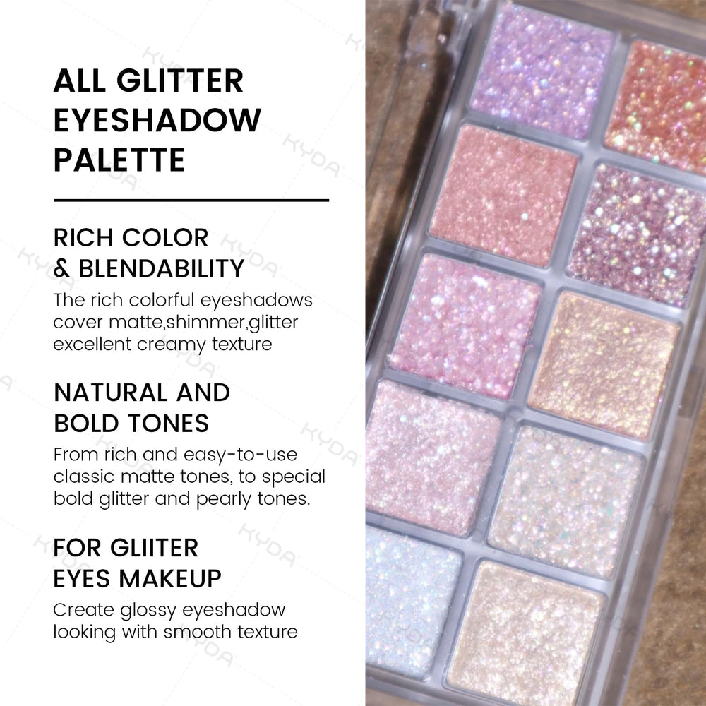 KYDA paleta sombras mate y brillo, ideal para looks diarios y elegantes