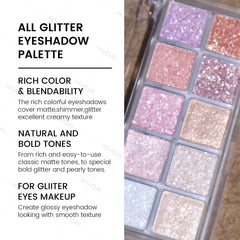 KYDA paleta sombras mate y brillo, ideal para looks diarios y elegantes