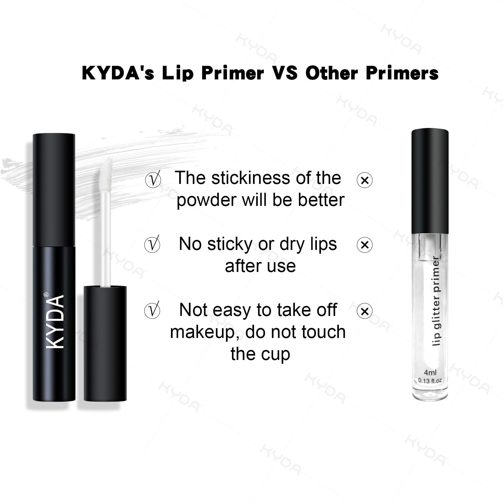 KYDA primer labios claro crea base suave y fija el brillo