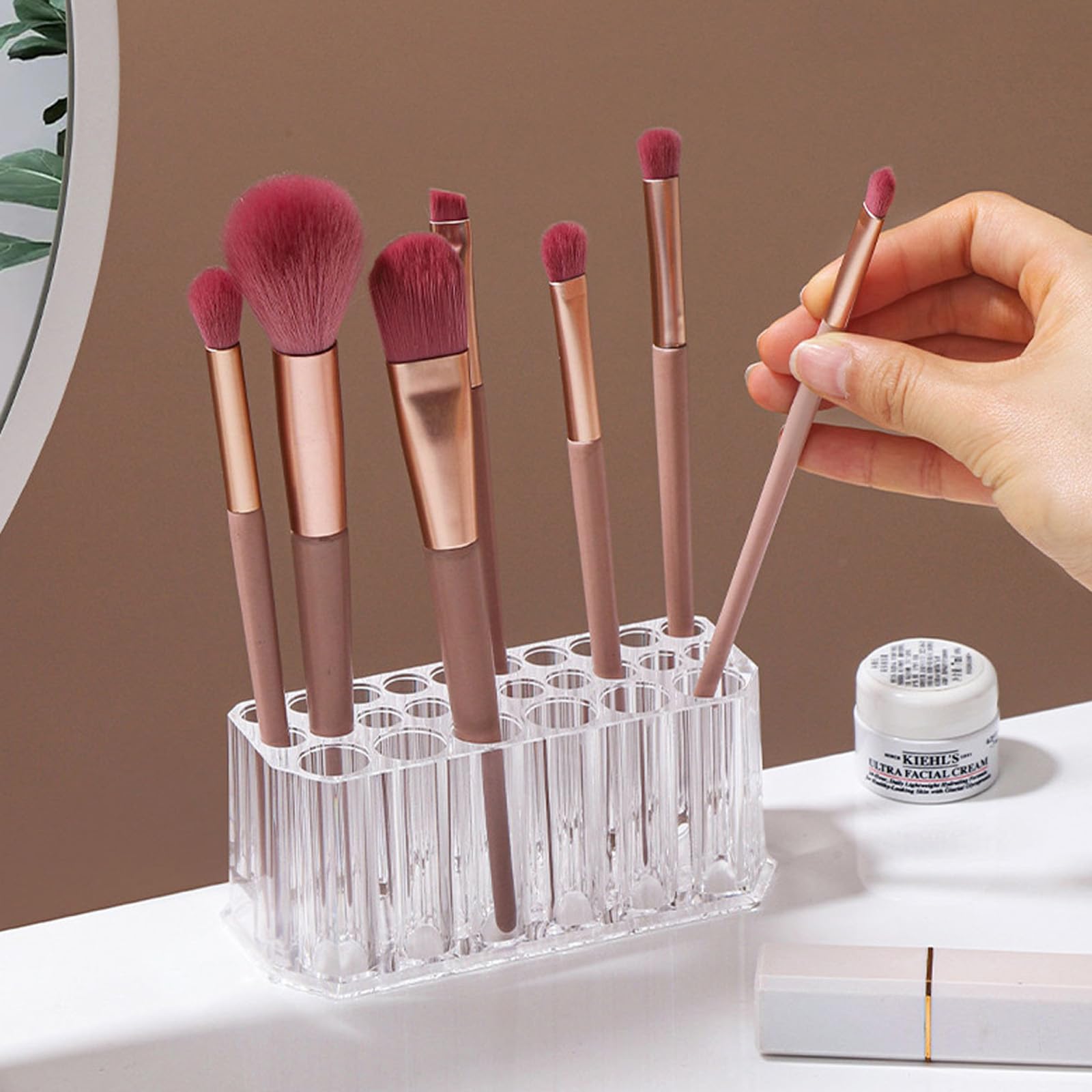 KYHYFJMD Organizador labiales gloss acrílico transparente para ver consumos y uso.