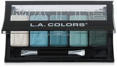 L.A. COLORS paleta 5 sombras mate turquesa-argyle para color duradero.