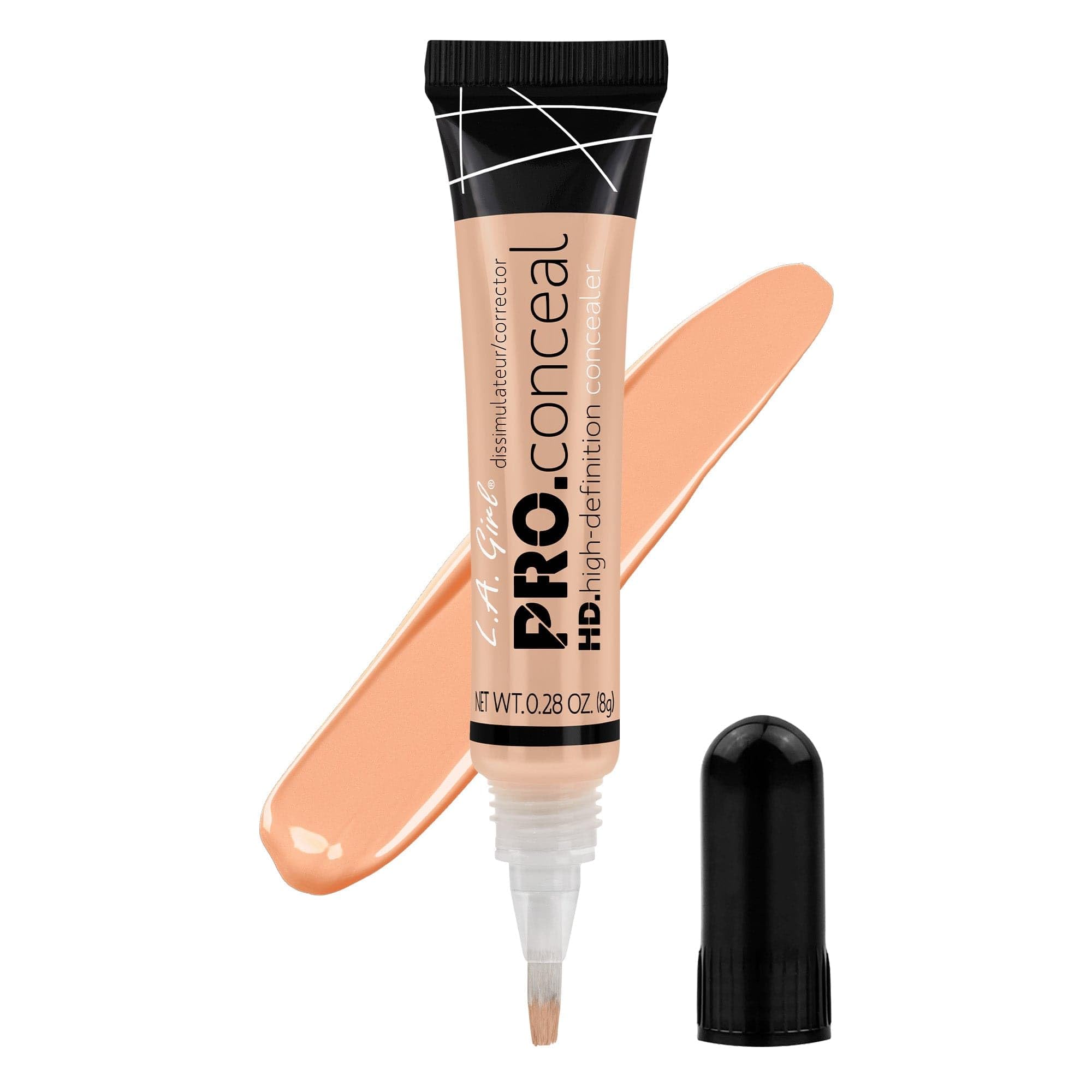 Corrector de L.A. Girl Porcelana, envase compacto para cubrir ojeras.