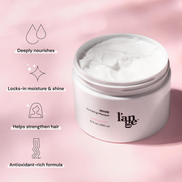 Cheveux lisses et brillants après l'application du masque L'ANGE HAIR.