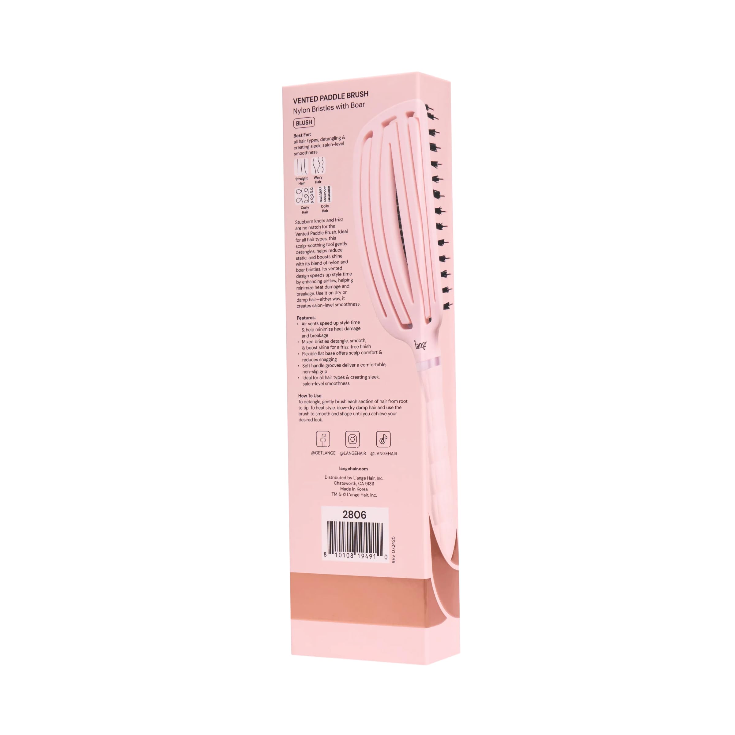 L'ANGE HAIR para deshacer nudos en cabello mojado y seco.