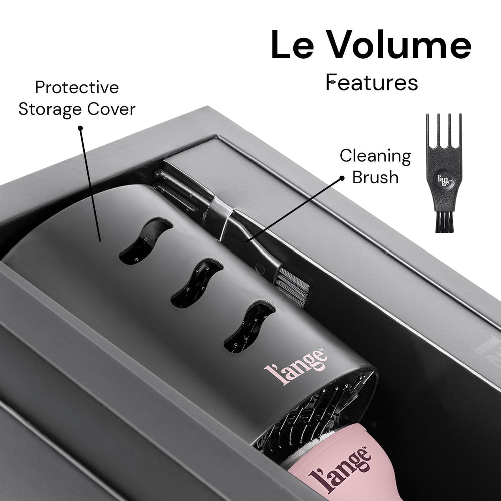 L'ANGE HAIR Le Volume incluye protector y cepillo de limpieza para mantenimiento.