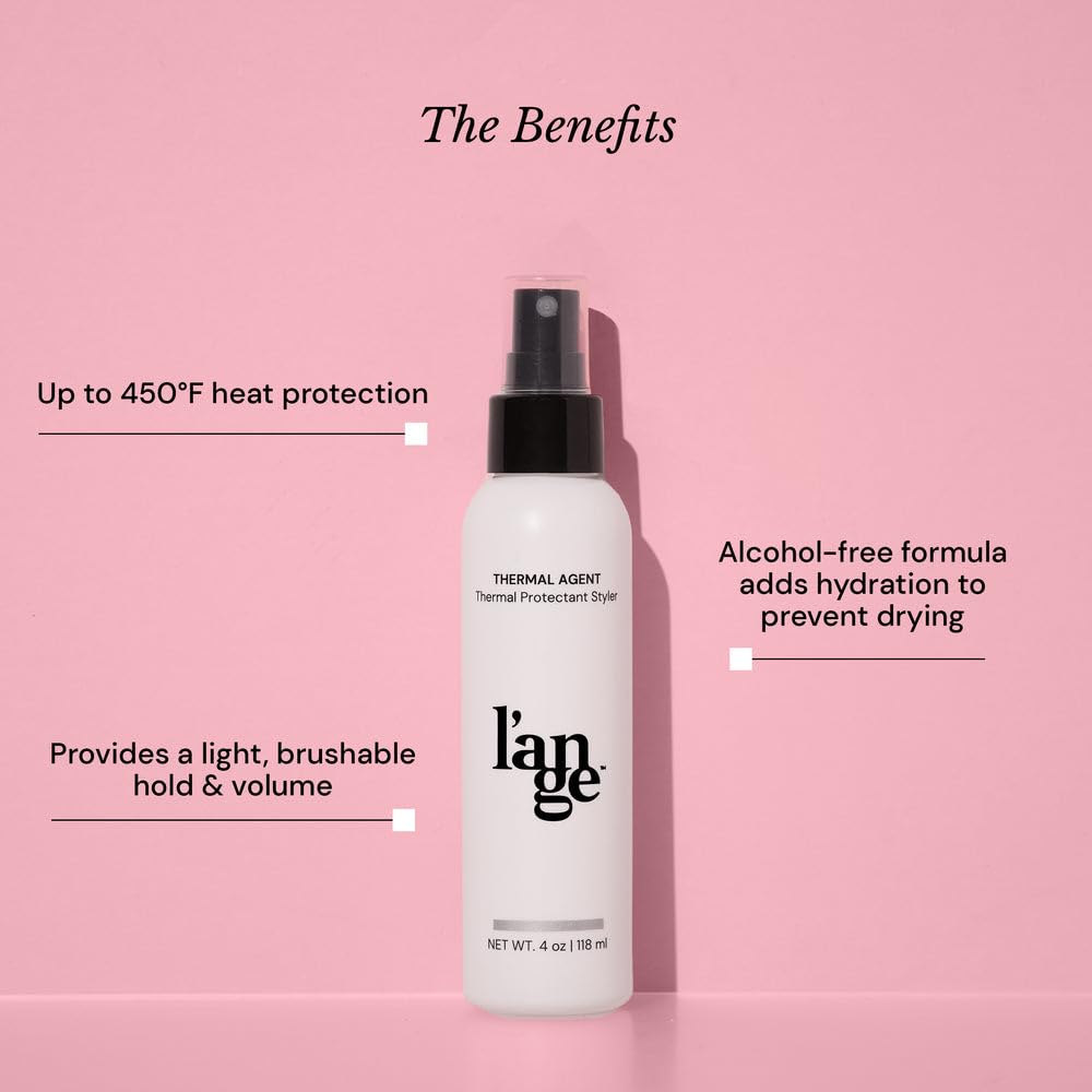L'ANGE HAIR Niebla termica en cabello humedo para peinados suaves.