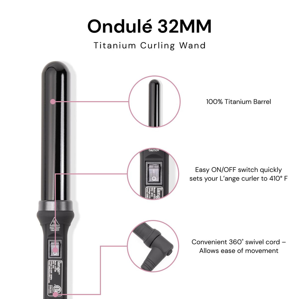 L'ANGE HAIR Ondulé con barril de 25 mm para rizos más ajustados y duraderos