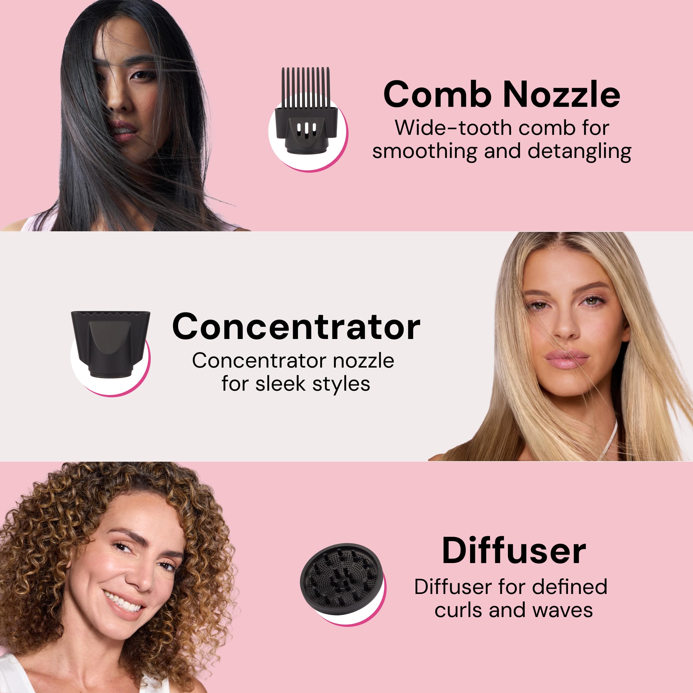 L'ANGE HAIR PowerStyle Ionic Turbo flujo de aire potente para secado eficiente
