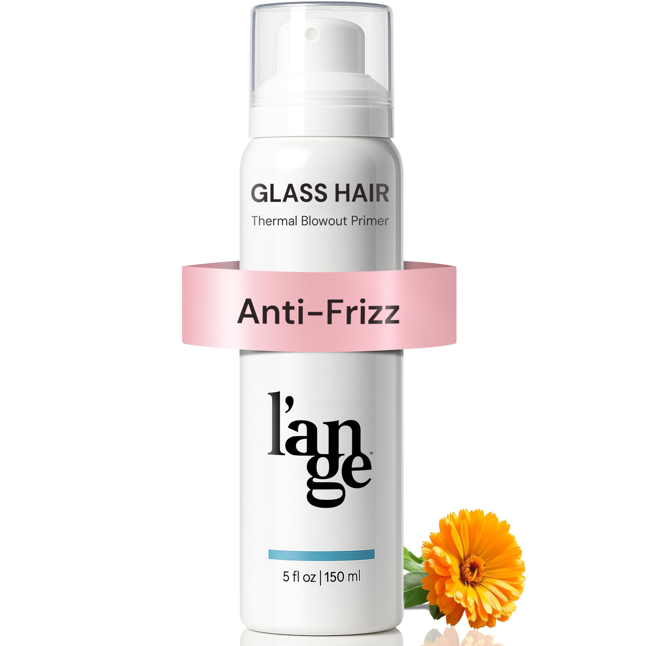 L'ANGE HAIR Glass Hair: botella del primer térmico para protección y brillo.
